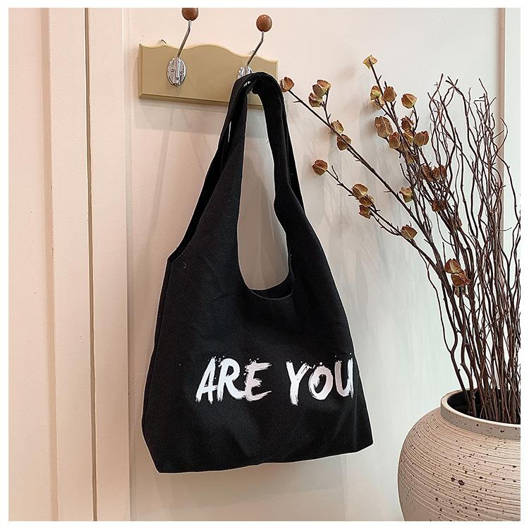 Underarm Fashion Tote Bag 2025 Summer New Korean Version Trendy Canvas Shoulder Bag Commuting Class Casual Women's Bag