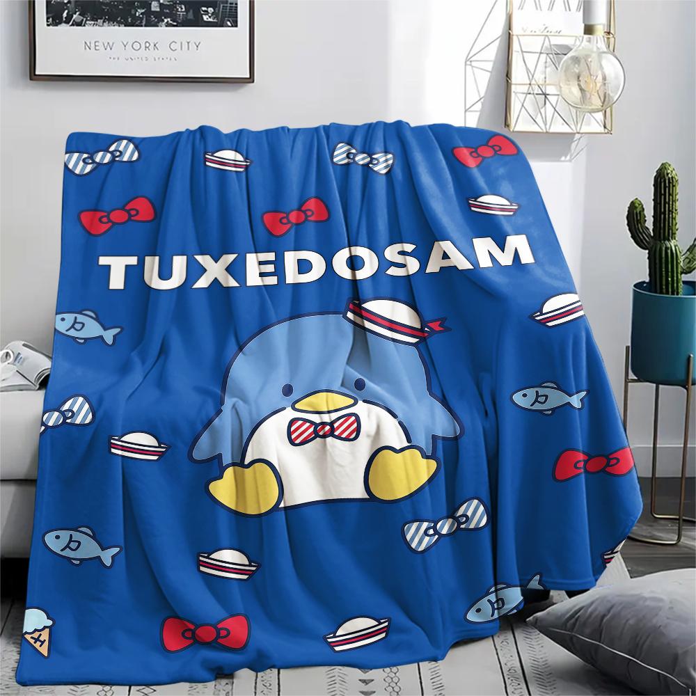 1PC Sanrio Cute Print Flannel Blanket, High Quality All Seasons, Home Decor, Warmth and Comfort, Perfect for Christmas Gifts
