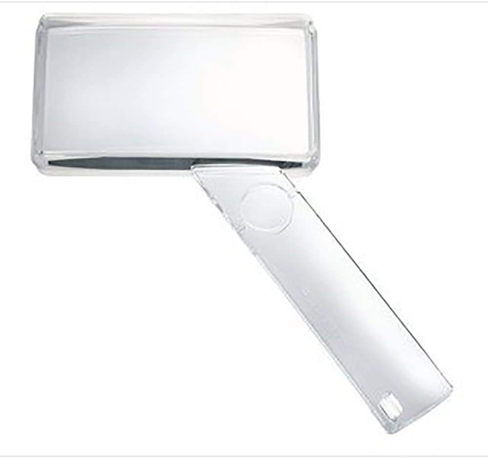Eschenbach Handheld Magnifying Glass, Crystal Magnifier, 2x Magnification, 5x Sub-lens, 2612-9507