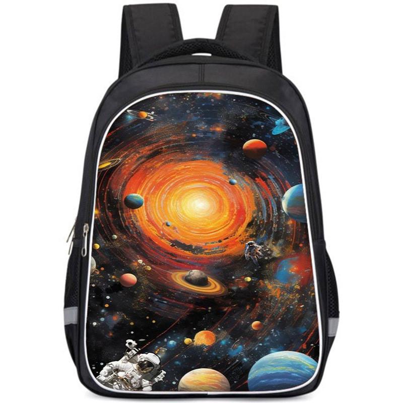 Large Capacity Lightweight 3d Backpack For Kids Oxford Cloth Unisex School Bag