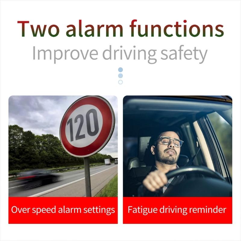 Wyświetlacz Head-Up (HUD) o wysokiej rozdzielczości do samochodu, Alarm przekroczenia prędkości, Prędkościomierz GPS, Cyfrowe wskaźniki HUD, Automatyczne przypomnienie o zmęczeniu podczas jazdy