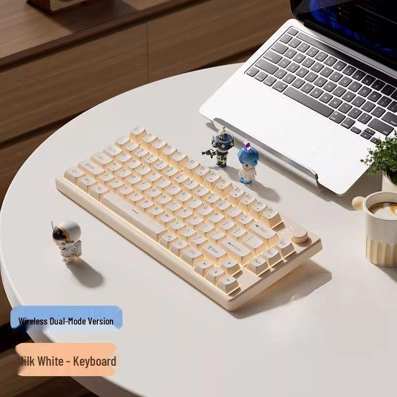 Kabellose, ultra-leise mechanische Gaming-Tastatur für Mädchen – Ideal für Büro & Laptop-Tippen