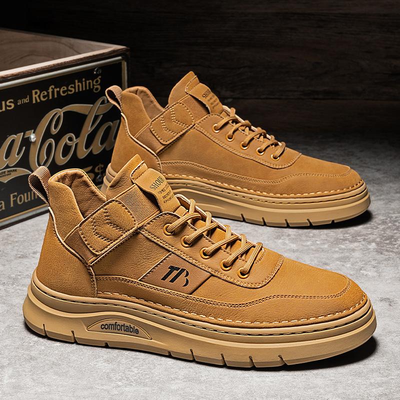 

МодаМужская повседневная обувь мода дышащие кроссовки кожаные туфли британский стиль мужчины роскошные дизайнерские туфли-лодочки мужские Zapatos Hombre 10 жёлтый