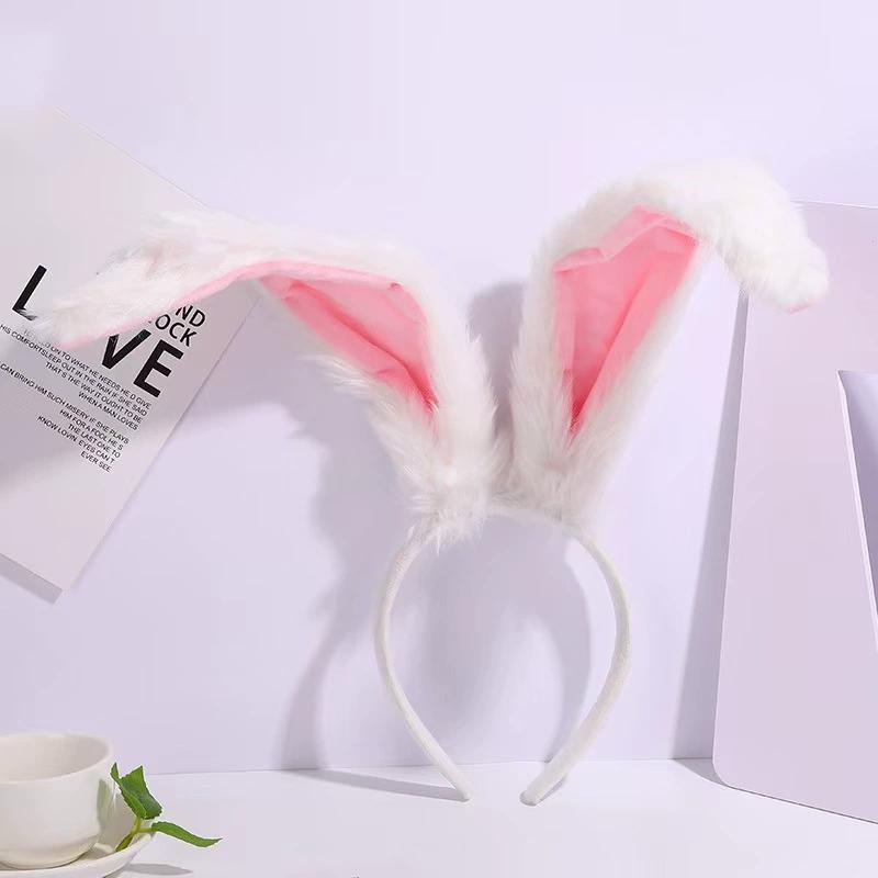 1Pc Christmas Rabbit Long Ear Headband For Women: Cosplay Bunny Girl Cute And Funny Headband Accessory