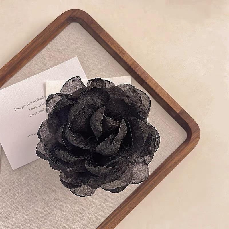 Rose Flower Grappling Clips for Women's Laid-back Updo Hairshark Clip Hair Clips and Bun Hair Clips