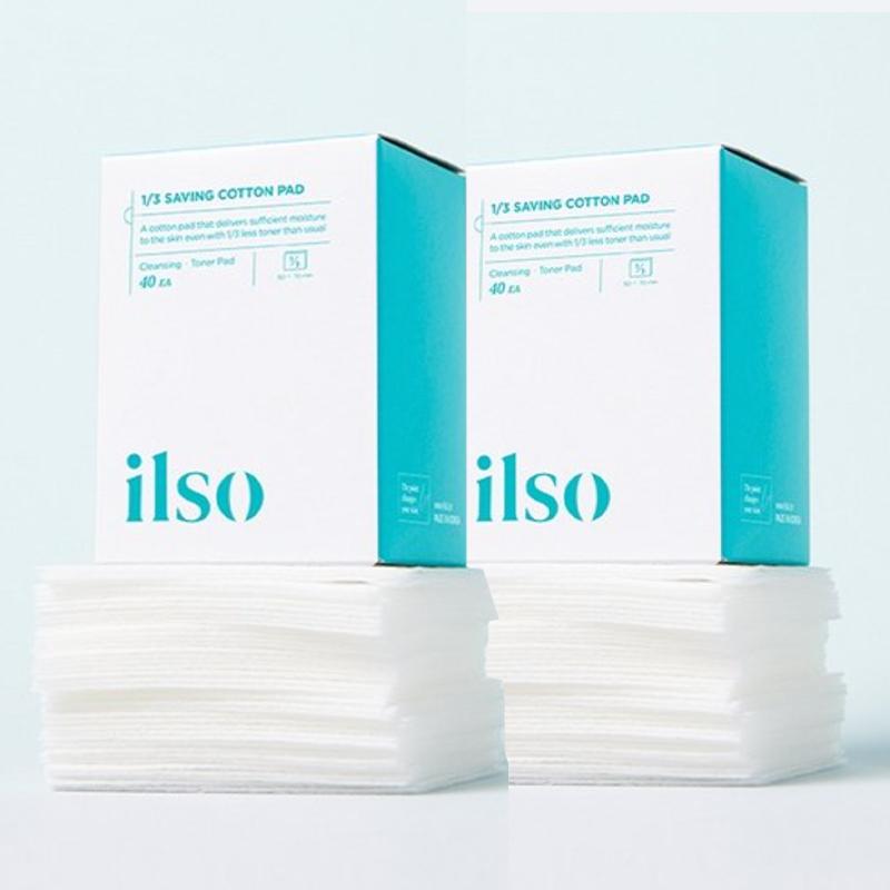 ILSO 1/3 Экономные ватные диски 40 шт. x 2 – Тонкие Тонизирующие Диски с Высоким Сцеплением Набор