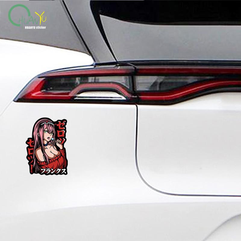 Adesivo de Carro de Personagem de Anime 02darling Cobertura de Arranhão Decoração de Carroceria Decalque Criativo Impermeável Refletivo