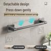 No-Drill Wall-Mounted Bathroom Towel Rack with Shelf