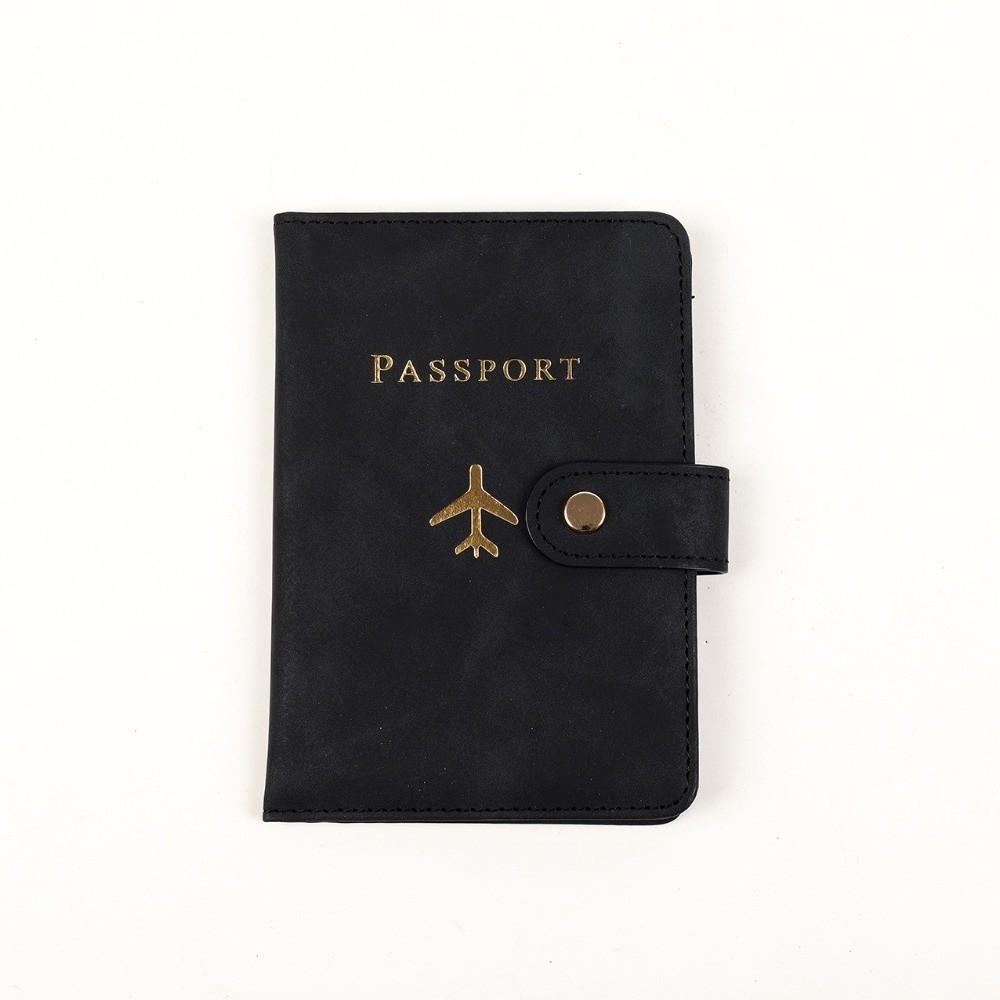 High Quality Waterproof Travel Passport Covers PU Leather Buckle Leather Passport Holder Hasp Passport Book Travel Accessories
