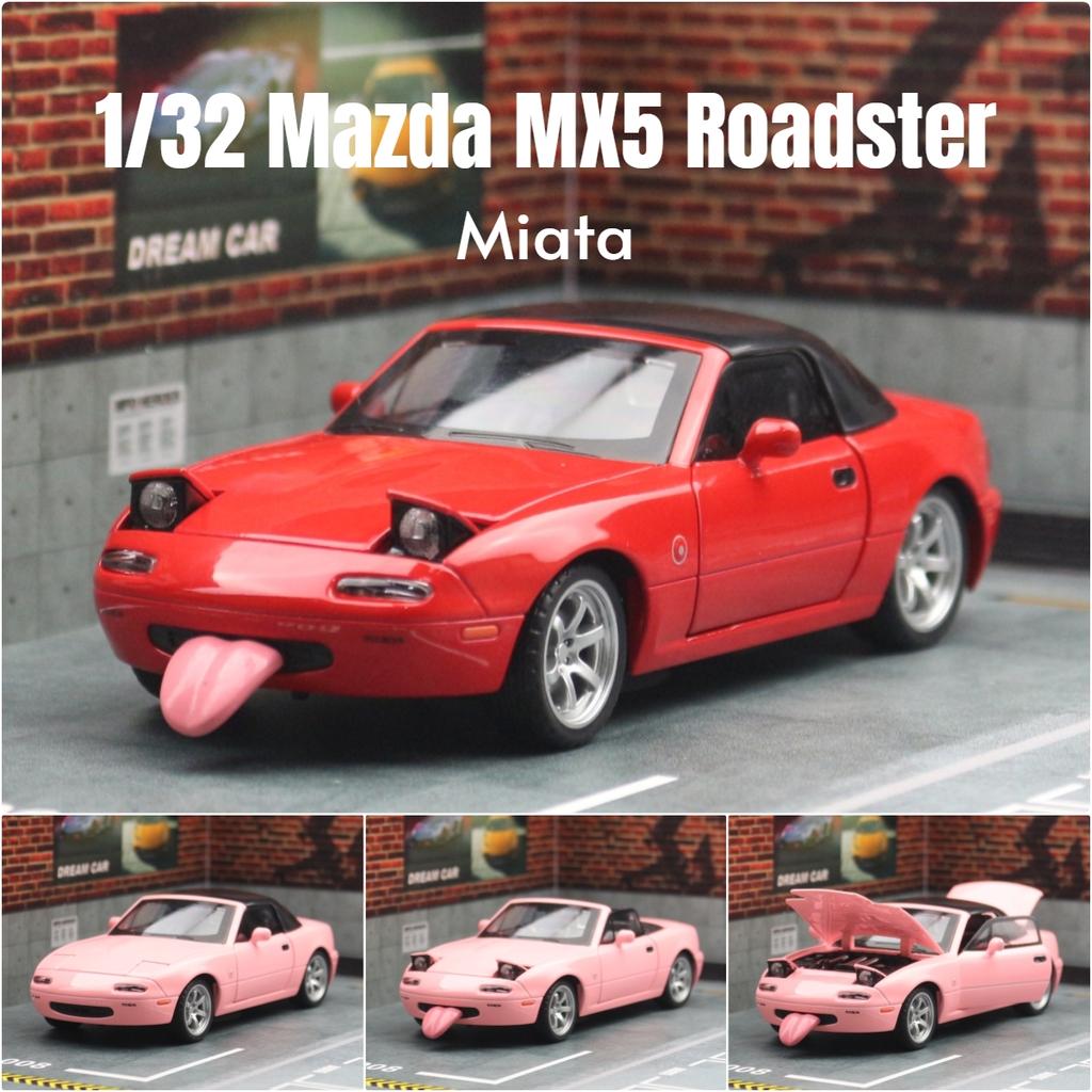 1/32 Mazda MX-5 miniaturní odlitek Miata Roadster hračka model auta zvuk a světelné dveře otevíratelné sběratelský dárek pro děti chlapce i dítě