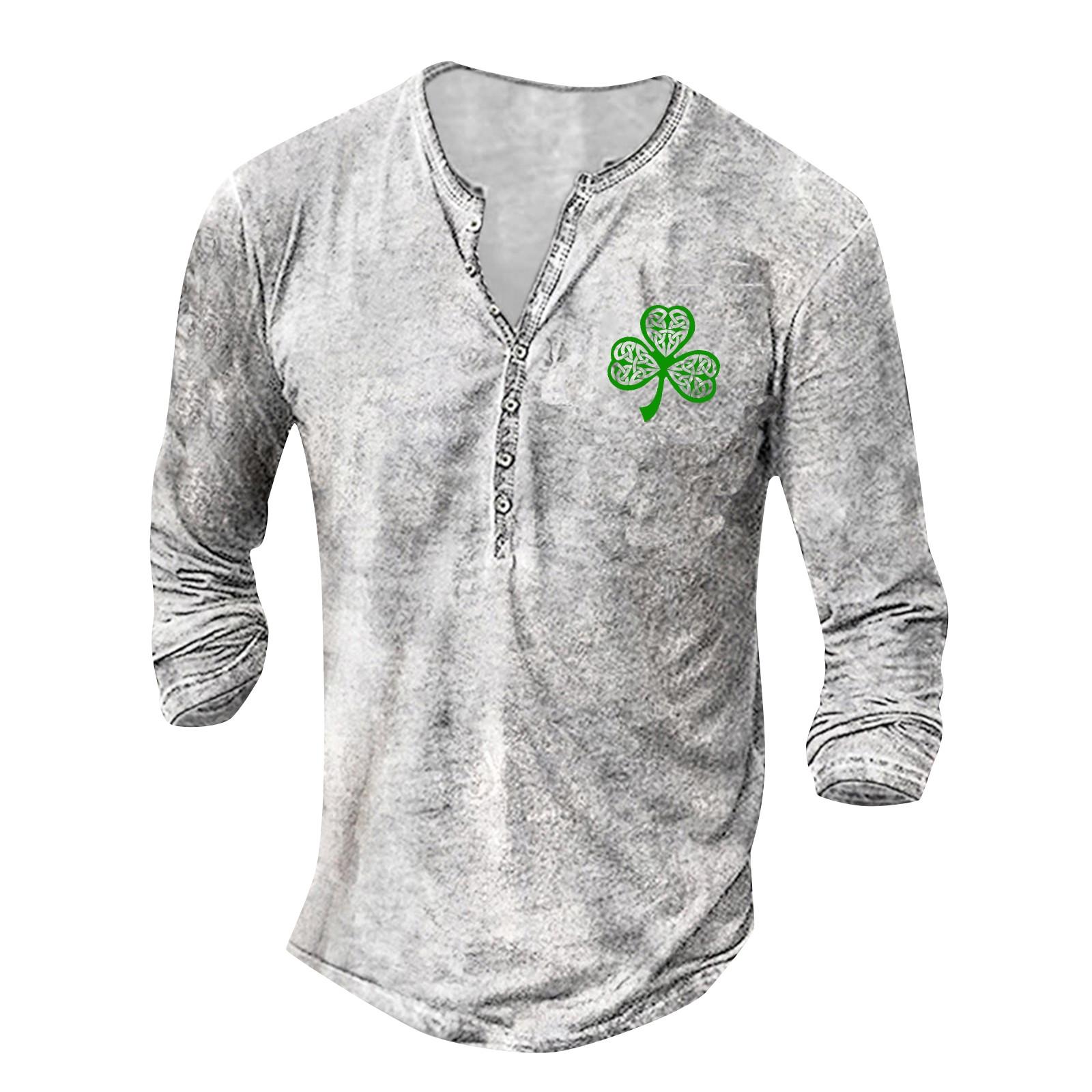 

Мужская футболка с принтом на открытом воздухе, свободный топ с длинными рукавами на пуговицах в стиле ретро XXXXL светло-серый