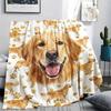 1PC Cute Pet Puppy Print Flannel Blanket, High quality All Seasons, Home Decor, Warmth and Comfort, Perfect for Christmas Gifts
