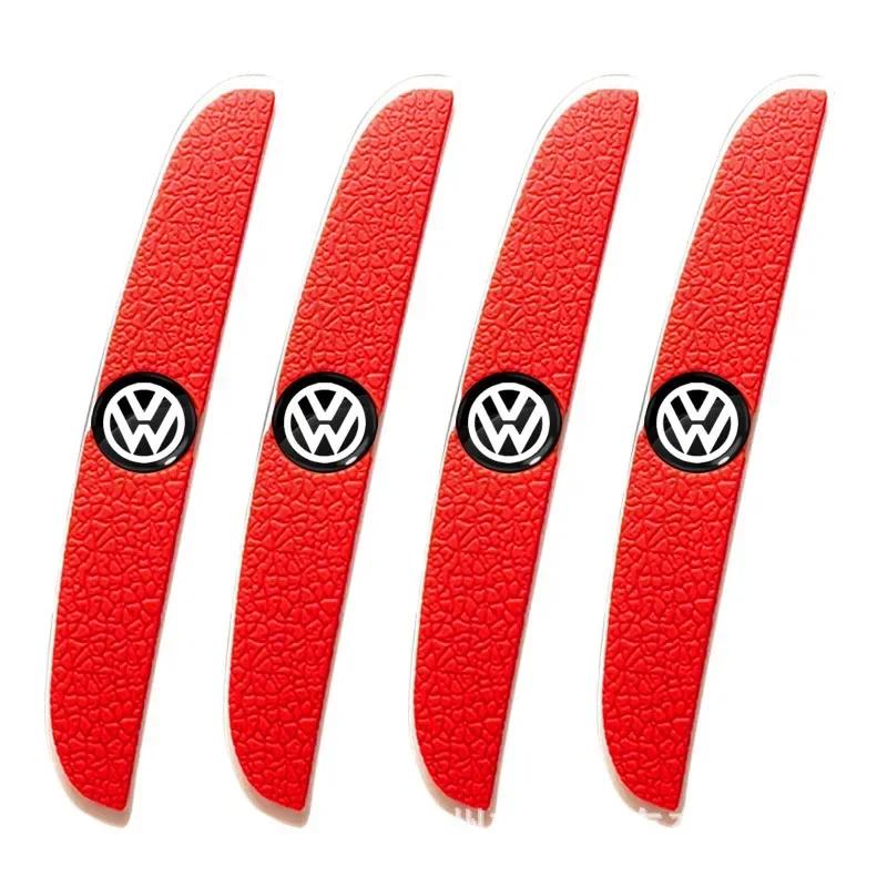 For Volkswagen VW Car Door Anti-Collision Emblem Sticker Rubber Bumper Strip For VW Volkswagen Jetta MK5 Golf Passat 3B7 601 171