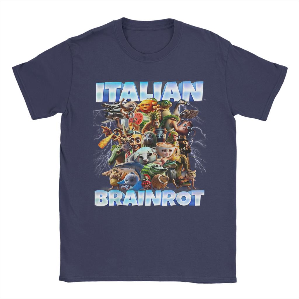Italian Brainrot Characters Meme T Shirts Unisex 100 Cotton Novelty TShirts O Neck  Tees Short Sleeve Clothing Summer
