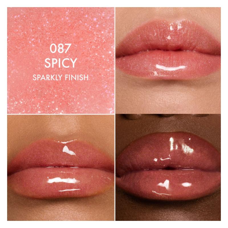DIOR 's 26th spring limited edition lip gloss, hydrating, clear and pure plump lips, cosmetics #087 SPICY (fine glitter) No gift box, no gift bag