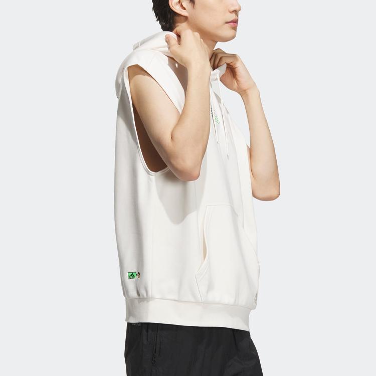 Adidas X Seebin SS23 Graphic Hoodie With Embroidered Letter Details Men Hoodie Pink White IA8165