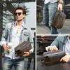 CONTACT'S Crazy Horse - Bolsa de viaje de piel auténtica para hombre, neceser, neceser para hombre