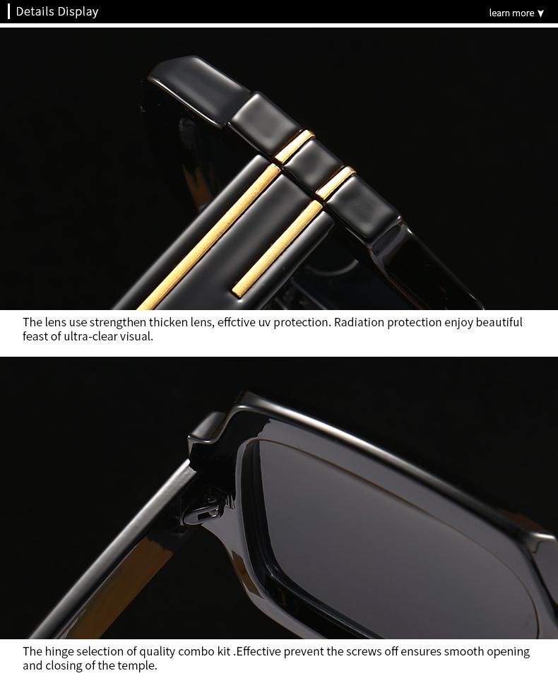 Cross-Mirror Export Latest Modern Retro Square Frame Sunglasses Ins Style Stt Photography Big-Name Sunglasses Lh004