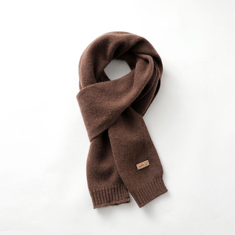 Dziecięcy szalik z dzianiny 100% wełny, uniwersalny komin w stylu koreańskim dla chłopców i dziewcząt, idealny na jesień/zimę.