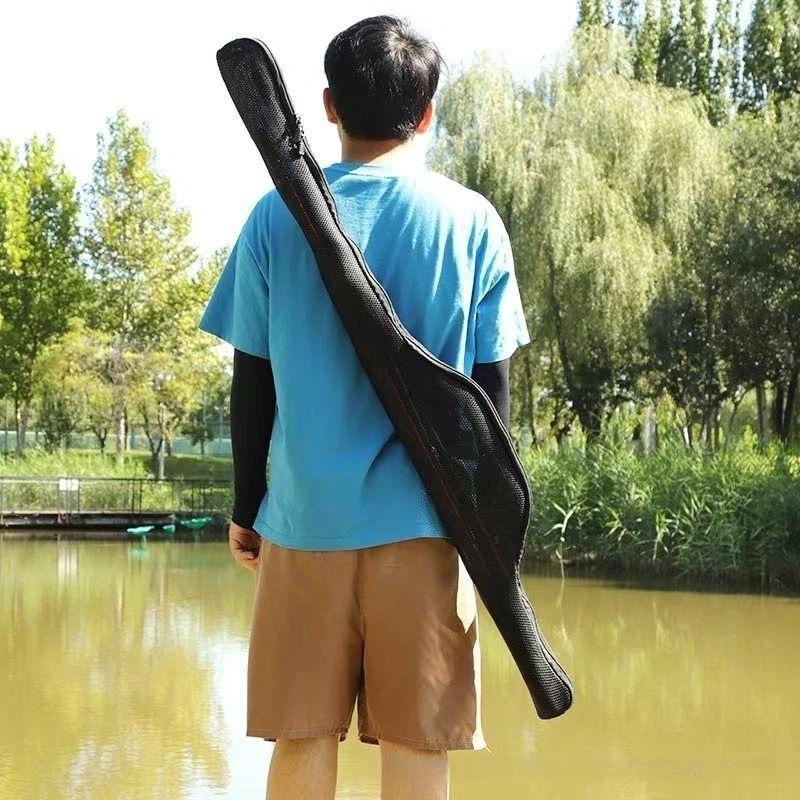 Bærbar Foldbar Fiskestangstaske 105 118 128Cm Fiskestang Hjultaske Med Skulderrem Organizer