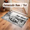 Fantasy Magic Theme Crystal Velvet Floor Rug Personalized Custom Name Text Warm Carpet Home Decoration