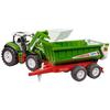 Tracteur agricole - bruder - roadmax - chargeur frontal - remorque basculante - vert