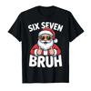 2026 New Funny Meme Tee Vintage Y2k Tshirt 67 Christmas Santa Claus Funny Six Seven Print for Women Tops Short Sleeve Clothing