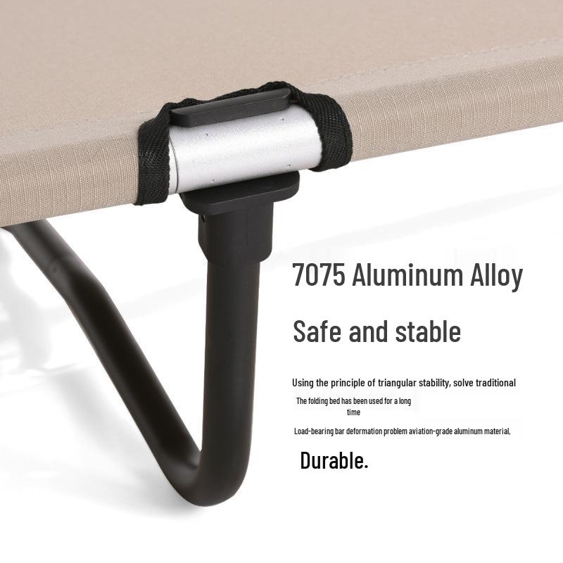 Ultralight Portable Military Cot: Aluminum Alloy Folding Bed for Single Person Camping