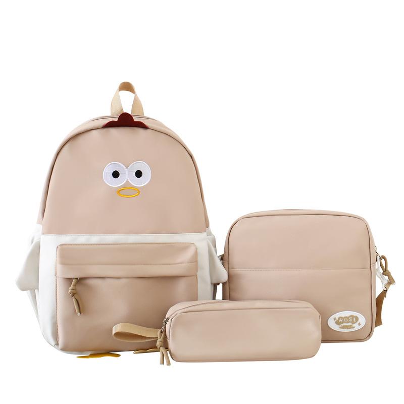 

Набор из трех предметов: рюкзак, мультяшный школьный рюкзак, женский рюкзак для учеников начальной и средней школы