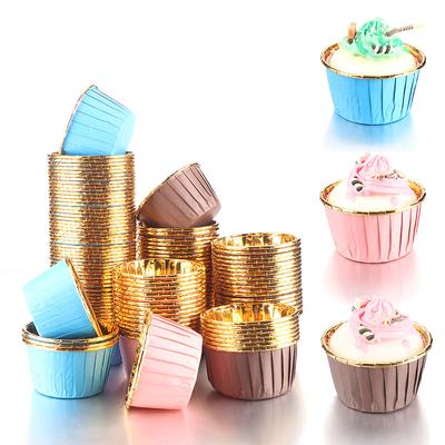 50 Stück/Packung Muffinformen Cupcake-Förmchen Kuchen-Wrapper Backförmchen Tablett Hülle Kuchen-Papierbecher Gebäckwerkzeuge Partyzubehör
