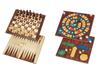 Coffret en bois - CAYRO - 5 jeux - Jeu de l'oie, Petits chevaux, Échecs, Dames et Backgammon