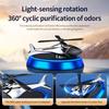 Car Air Freshener Solar-Powered Rotating Plane Perfume - High-End Dashboard Decoration for Men, Car Interior Ornament
