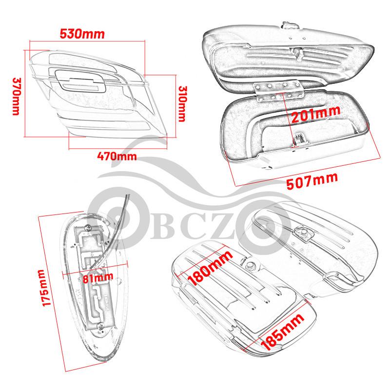 Harley Prince Morui MV800 Waterproof Large Side Box for Motorcycle Helmets