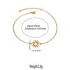 Gold Color Stainless Steel Hand Chain Adjustable Chain Sun Anklet New Trendy Jewelry  for Women Men