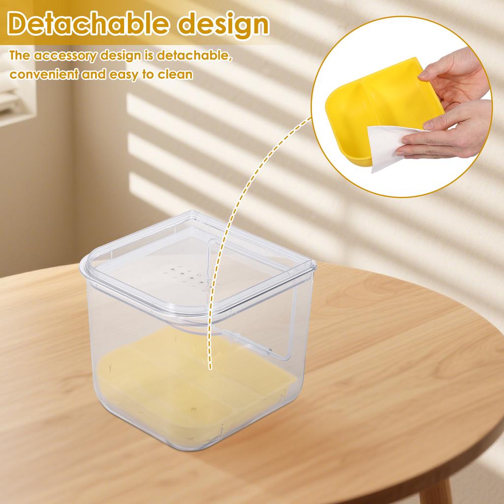 Bird Feeder Plastic Transparent Bird Cage Feeder with Detachable Design Parrot Seed Feeder Bird Cage Accessories Pet Supplies