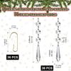 36 Pieces Christmas Ornaments Hanging Crystals Decorative Year Celebration Wreath Winter