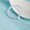 8mm White Cat's Eye Stone Elastic Bracelet for Girls Simple round Bead Jewelry Gift for Women
