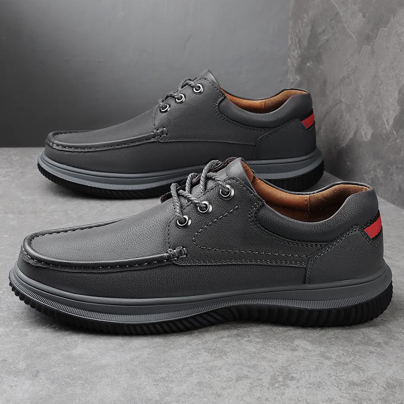 Fashion Classic Men's Slip on Casual Shoes Genuine Leather Male Loafers Luxury Designer Style Handmade Mens Moccasins Comfy Hiking Shoes