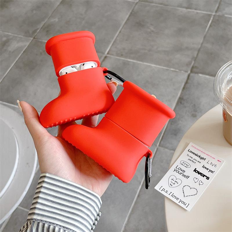 New Personalized Three-dimensional Red Boots AirPods Pro Protective Cover for Apple 2 3 Wireless Bluetooth Headset Case