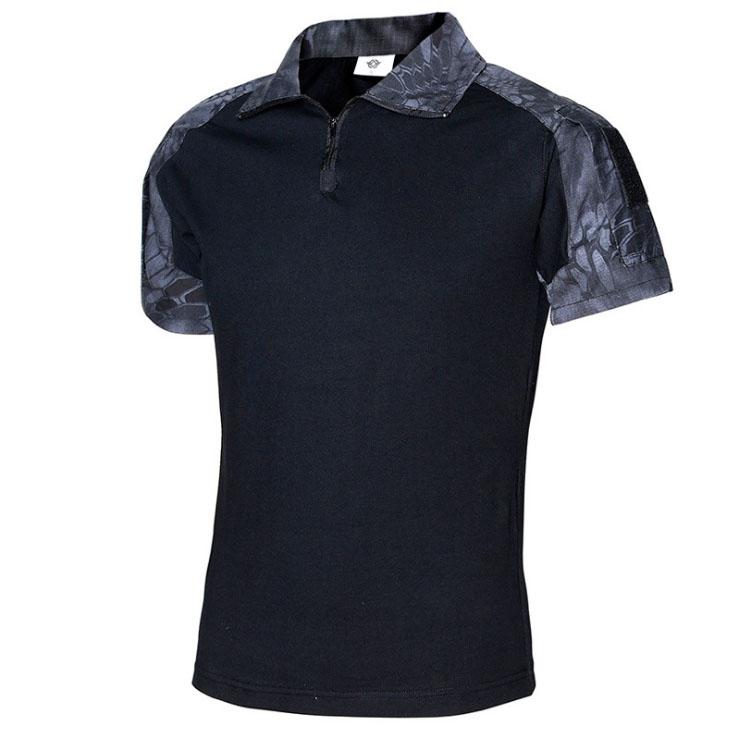 Men's Zippeer Front T-shirt Short Sleeve Shirt for Outdoor Working Fishing Hiking Camping