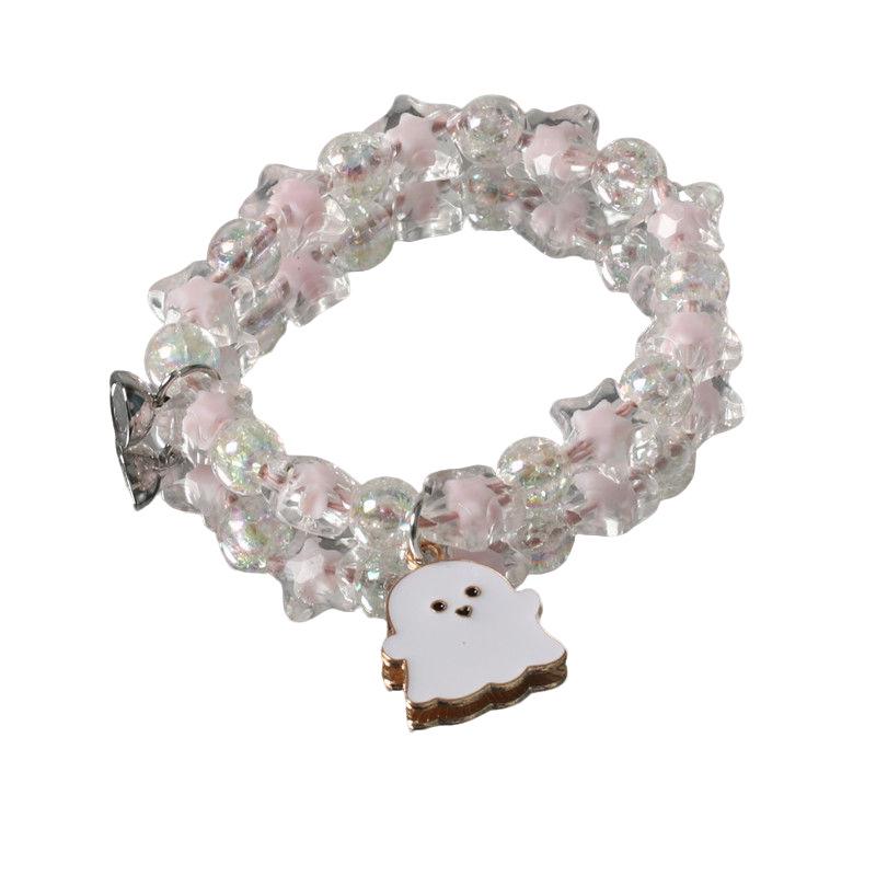 Cartoon Geist Kristall Armband: Freundschaftsgeschenk mit Perlen für beste Freundinnen, Paare und Studenten.