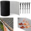 Gutter Protection Mesh with Fixed Hooks Roof Gutter Guard Filters Grid Fence for Outdoor Garden Drains Supplies