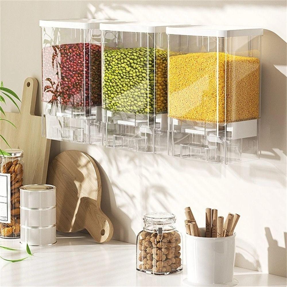 Multifunctional Washing Powder Storage Box Wall Mounted Solid Grain Box Detergent Beads Organizer
