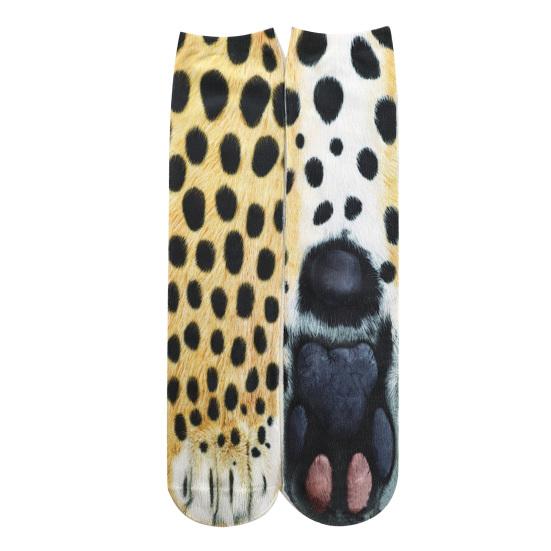 40cm Adult Unisex Warm Double-Side 3D Print Animal Foot Hoof Paw Simulation Sock