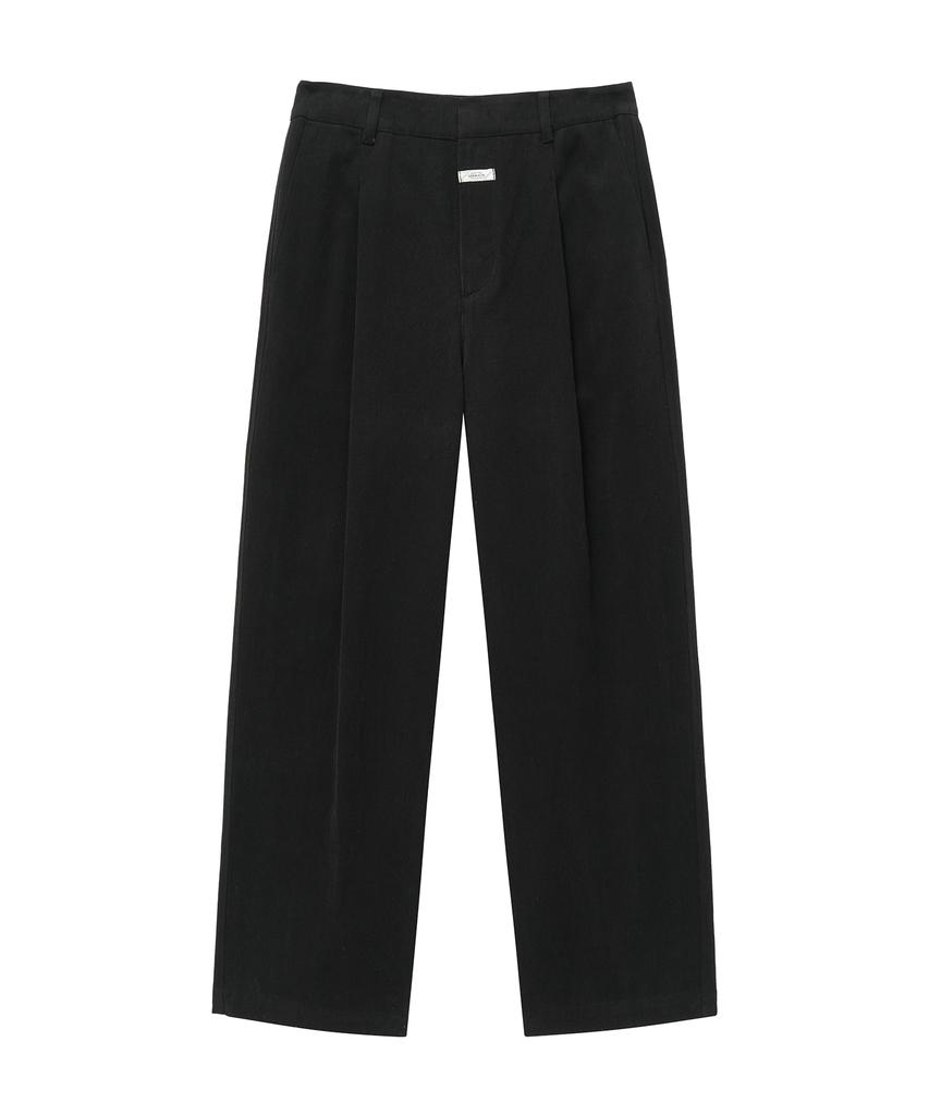 Malittepeulangsowajeobeo M Wide One Tuck Chino Pants Black