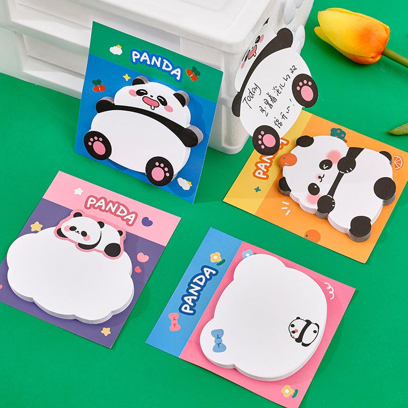 Panda-Shaped Sticky Notes: Reusable Adhesive for Students & Scrapbooking