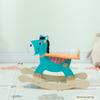 Animale Dondolo Asinello Giocattolo Dondolo per Bambini con Maniglie Dondolo Sedile Dondolo 59 x 27 x 43 cm Verde Acqua