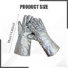 2 Aluminum Foil Welding Gloves, Heat Insulating Comfortable, Professional, Resistant