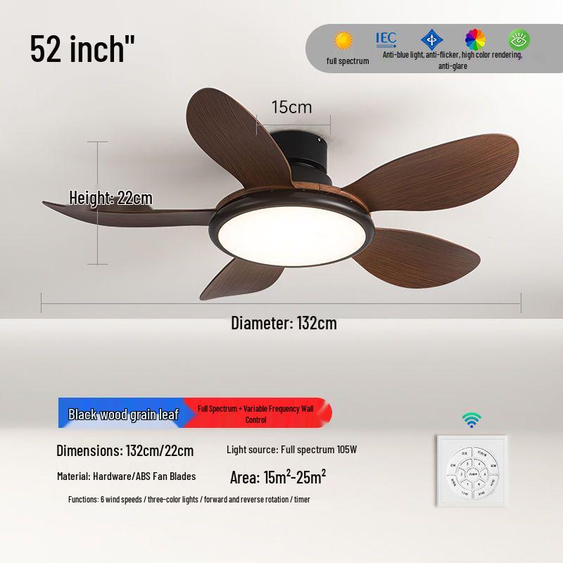 2024 High-Power Ceiling Fan with Integrated Chandelier for Bedroom, Dining, and Living Room