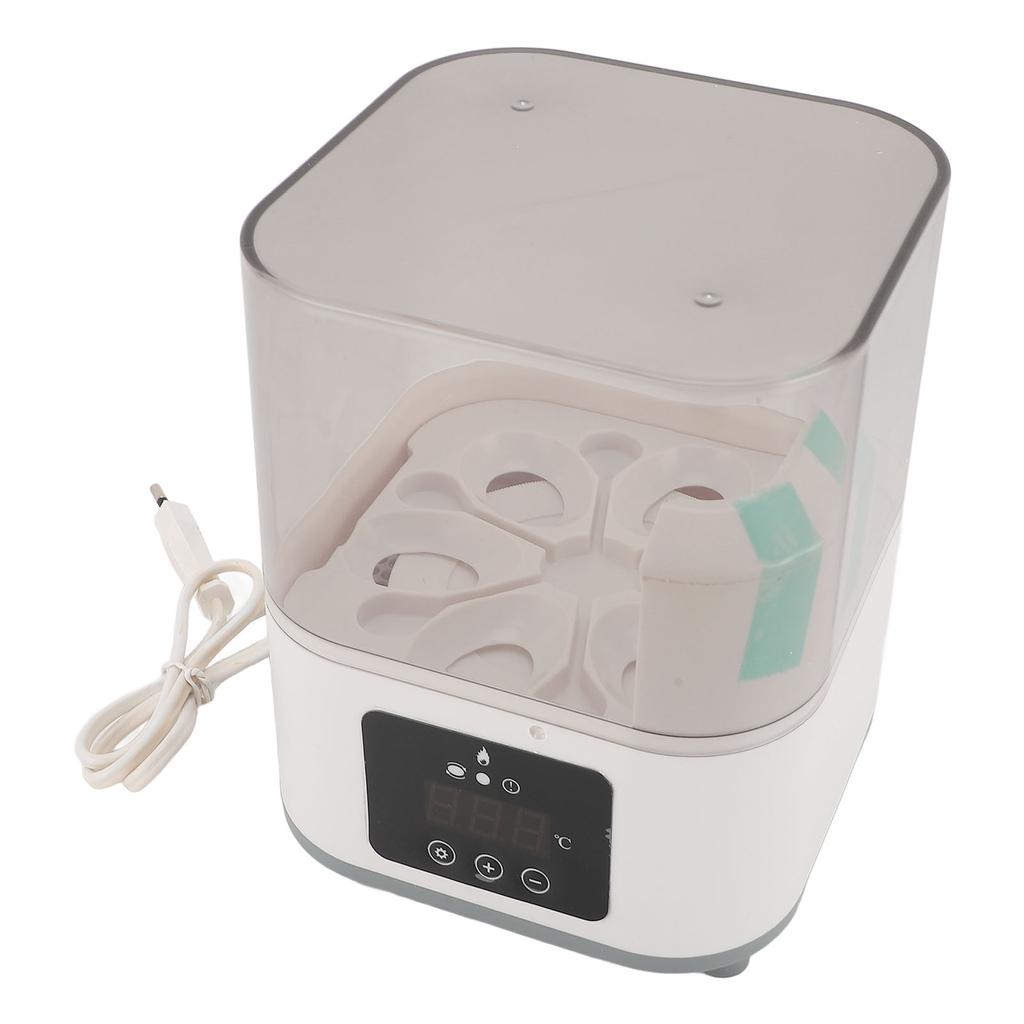 Incubadora de 6 Ovos Pequena Totalmente Automática para Aves com Viragem Automática de Ovos